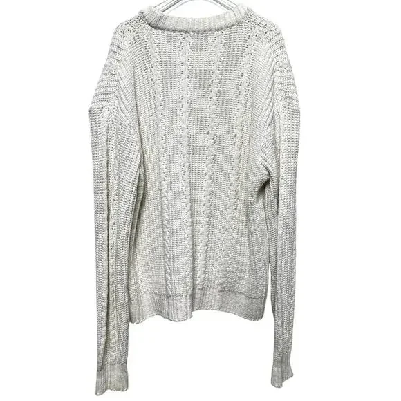 90s Vintage Jacobson's Ivory Knitted Grandpa Cardigan - Picture 3 of 8